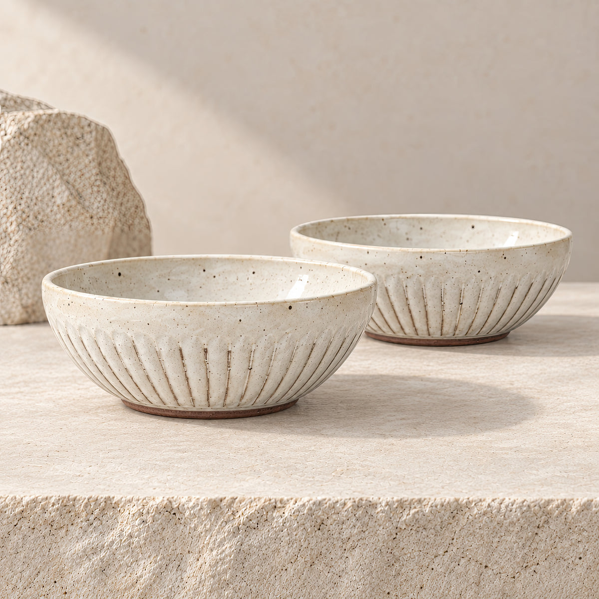 Kasumi Shinogi Serving Bowl — Mino Ware — view 3