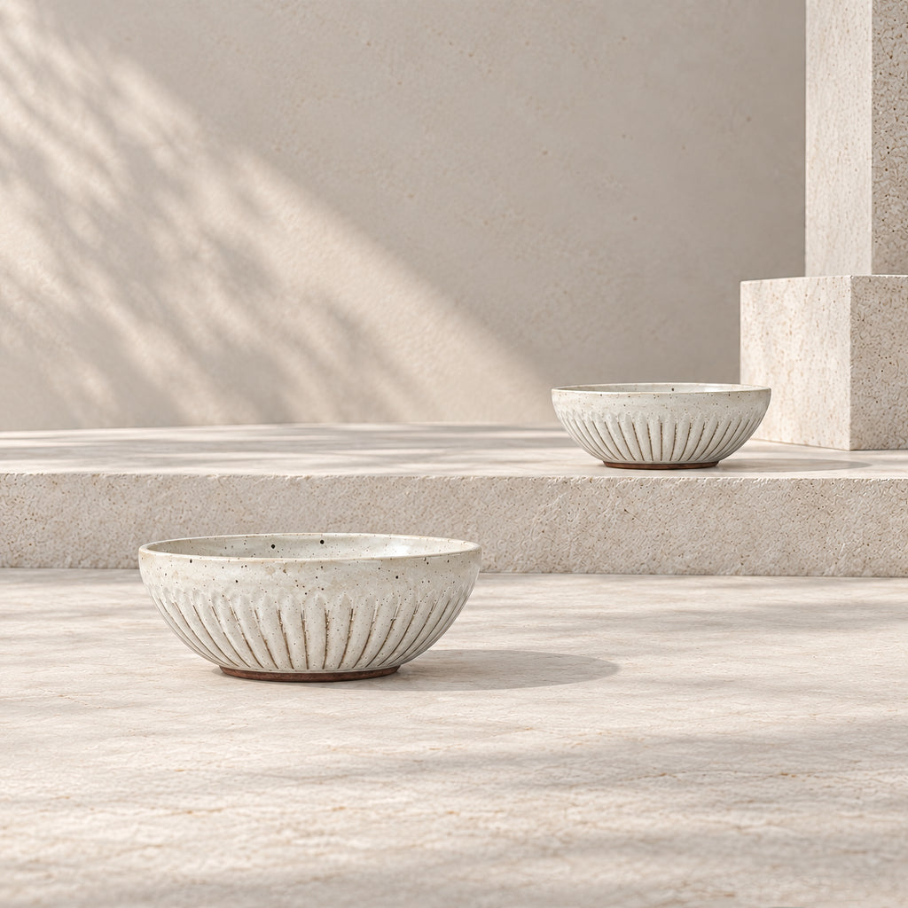 Kasumi Shinogi Serving Bowl — Mino Ware — view 6
