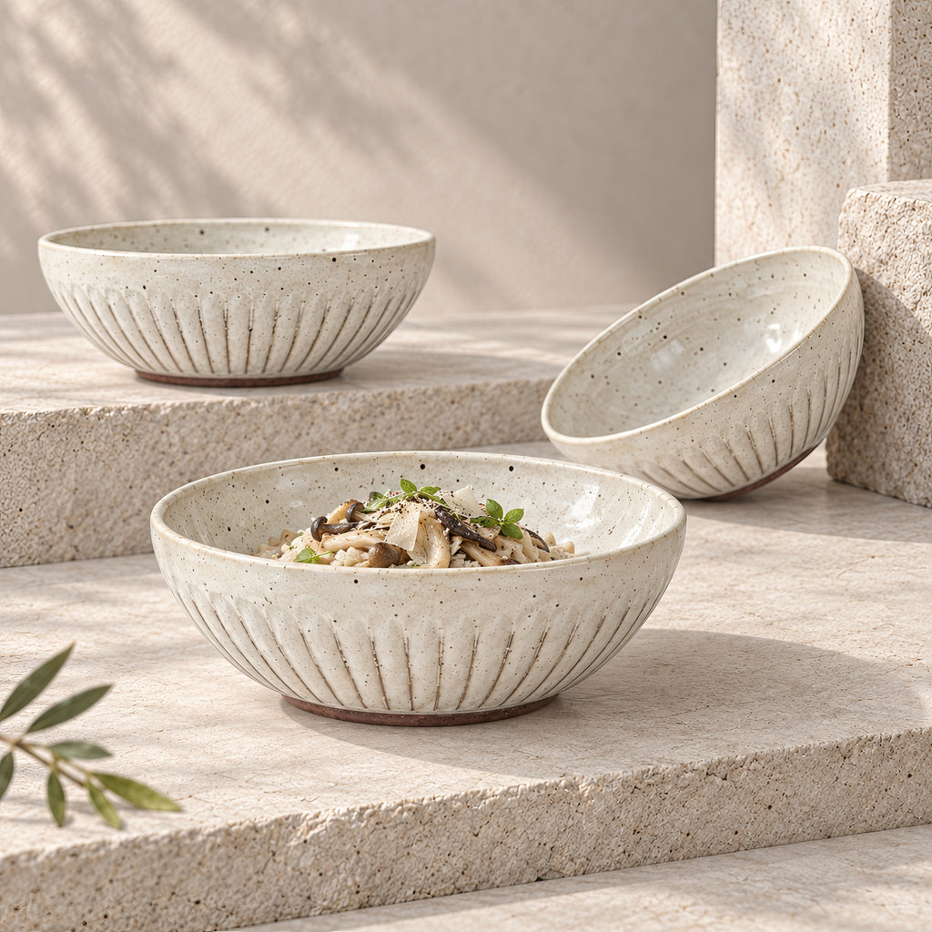 Kasumi Shinogi Serving Bowl — Mino Ware — view 10