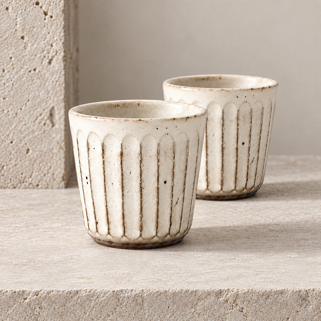 Kasumi Shinogi Soba Cup — Mino Ware — view 3