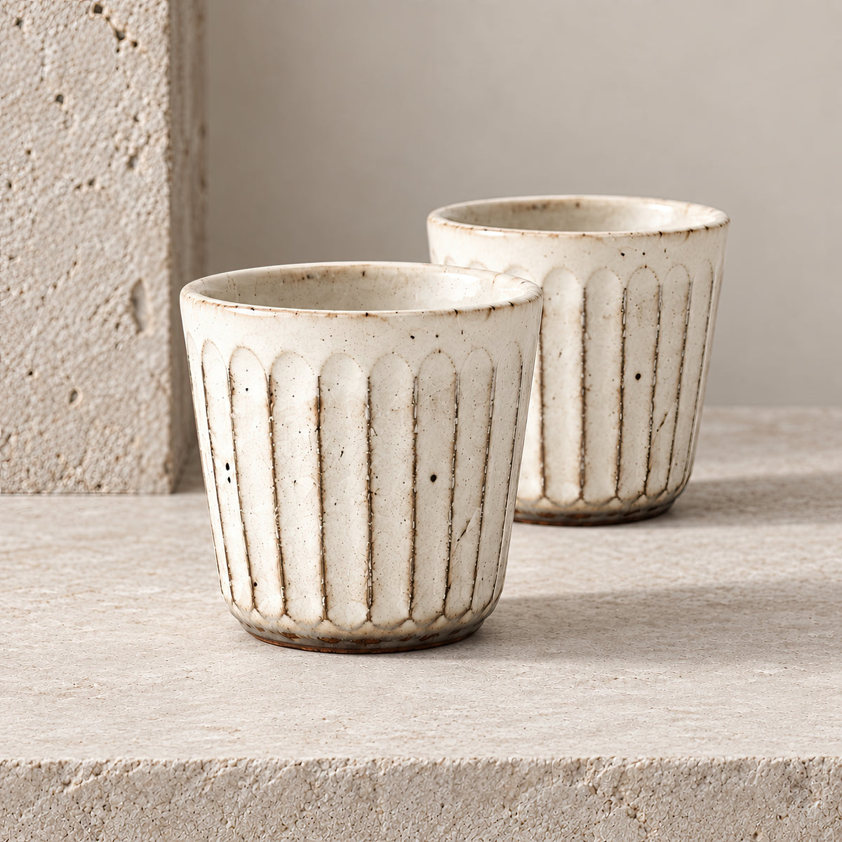 Kasumi Shinogi Soba Cup — Mino Ware — view 3