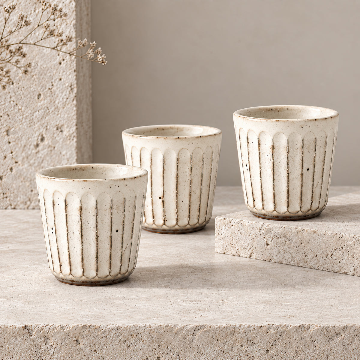 Kasumi Shinogi Soba Cup — Mino Ware — view 4