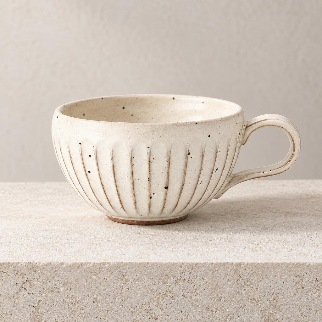 Kasumi Shinogi Soup Cup — Mino Ware