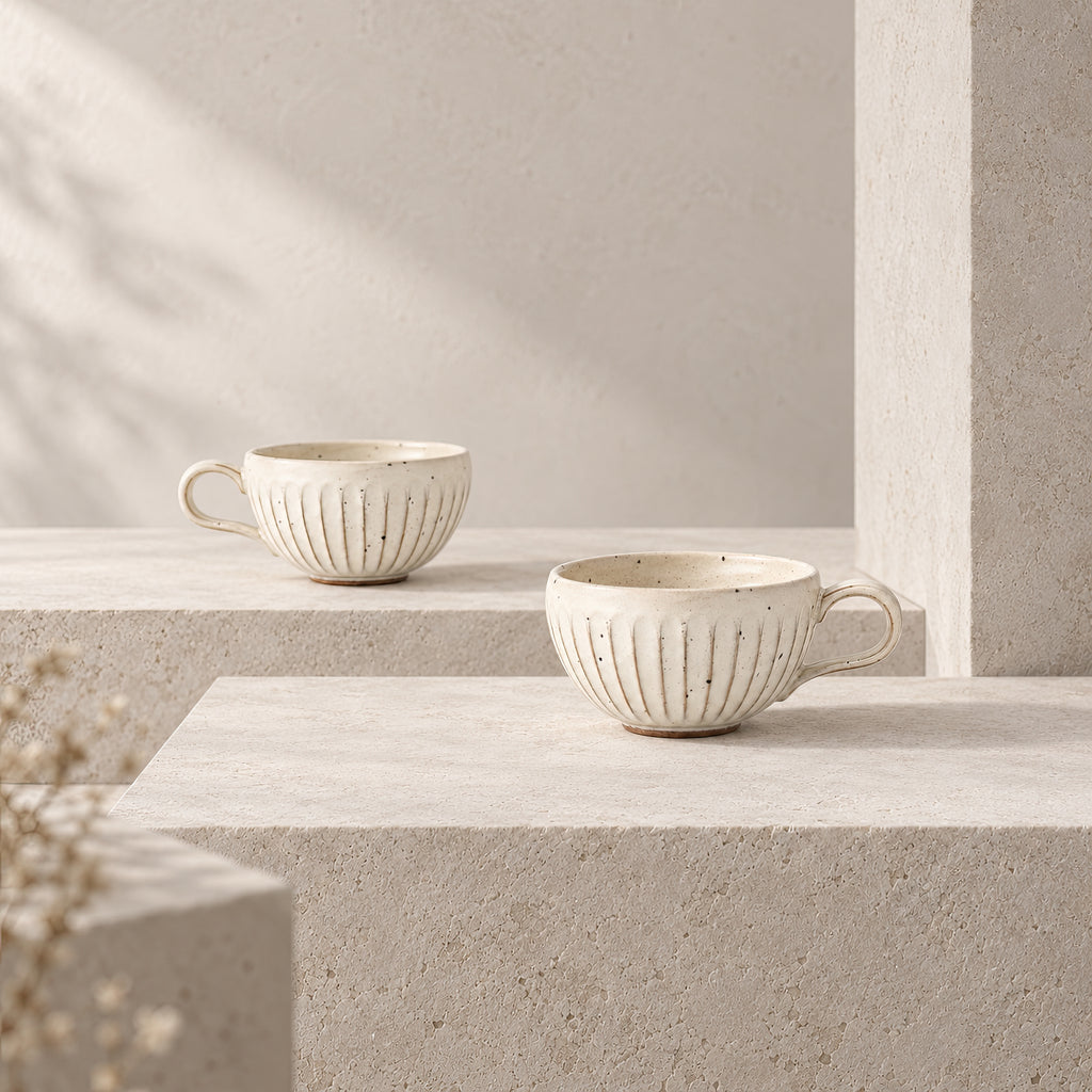 Kasumi Shinogi Soup Cup — Mino Ware — view 4