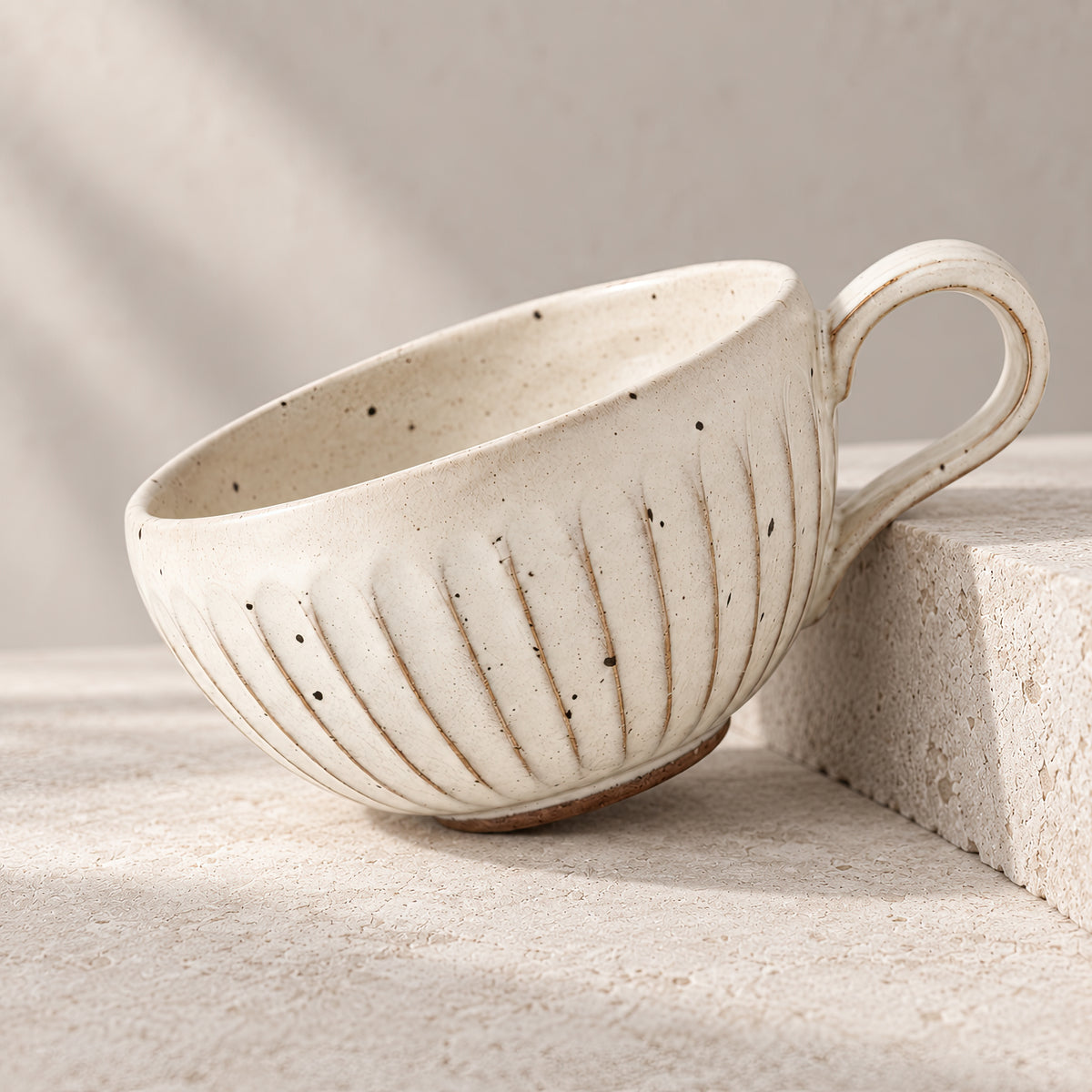 Kasumi Shinogi Soup Cup — Mino Ware — view 6
