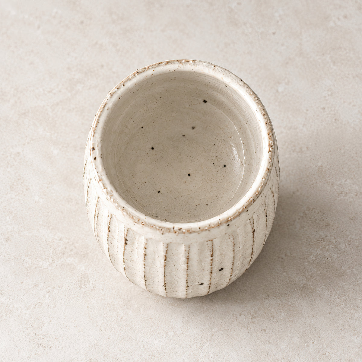 Kasumi Shinogi Yunomi Tea Cup — Mino Ware — view 2