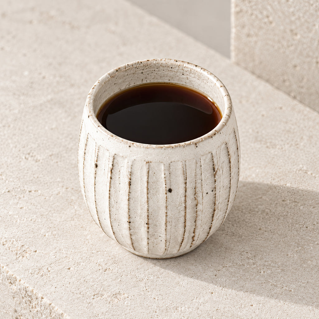 Kasumi Shinogi Yunomi Tea Cup — Mino Ware — view 8