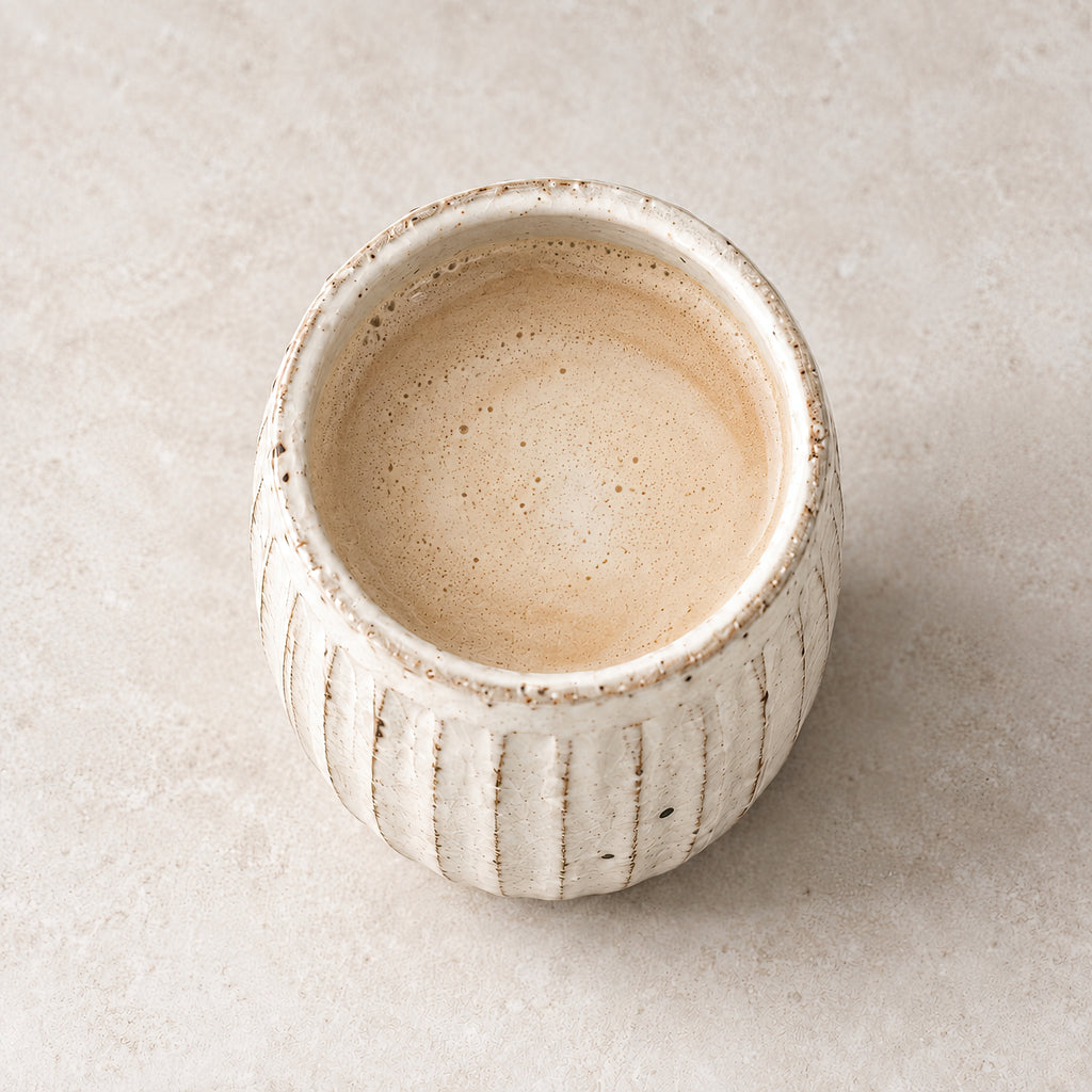 Kasumi Shinogi Yunomi Tea Cup — Mino Ware — view 9