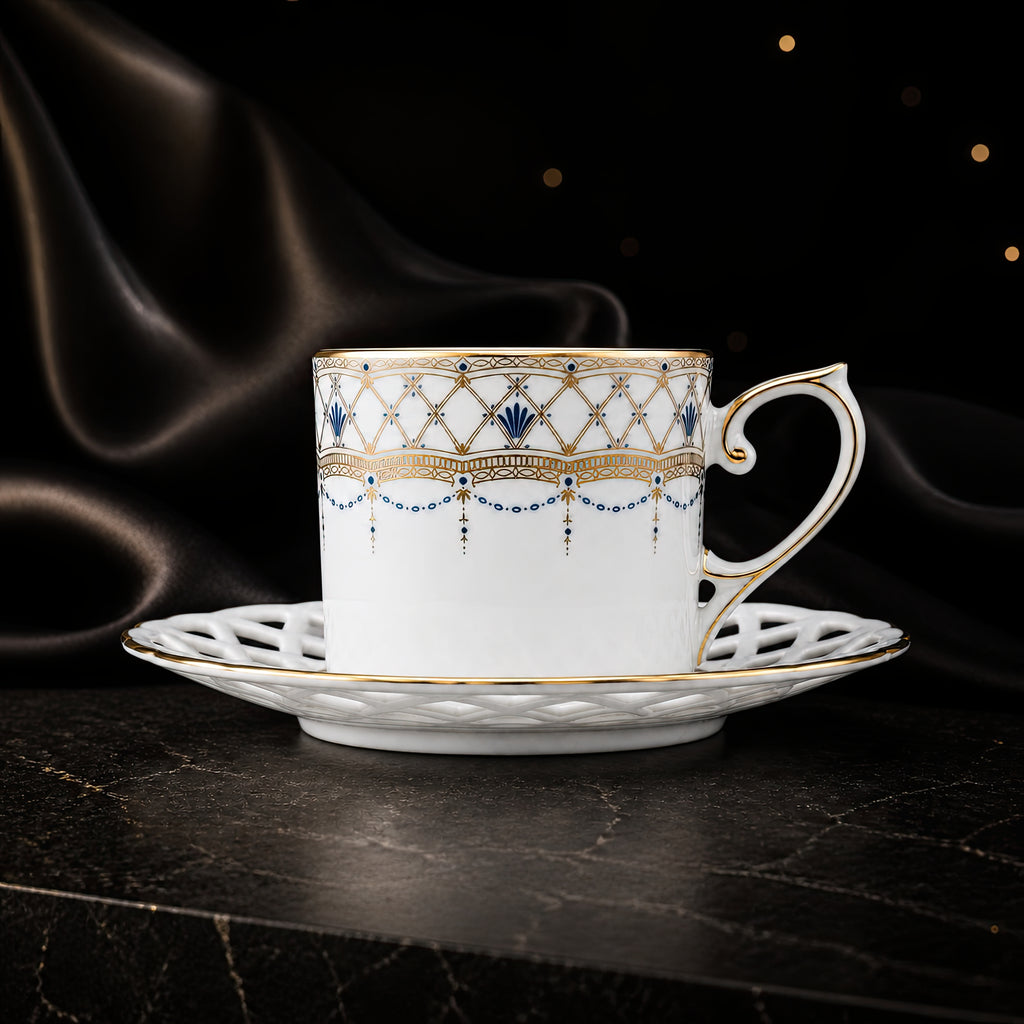 Valesse Azure Coffee Cup & Saucer — 160 ml, image 1