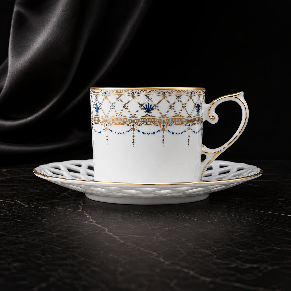 Valesse Azure Coffee Cup & Saucer — 160 ml, image 2