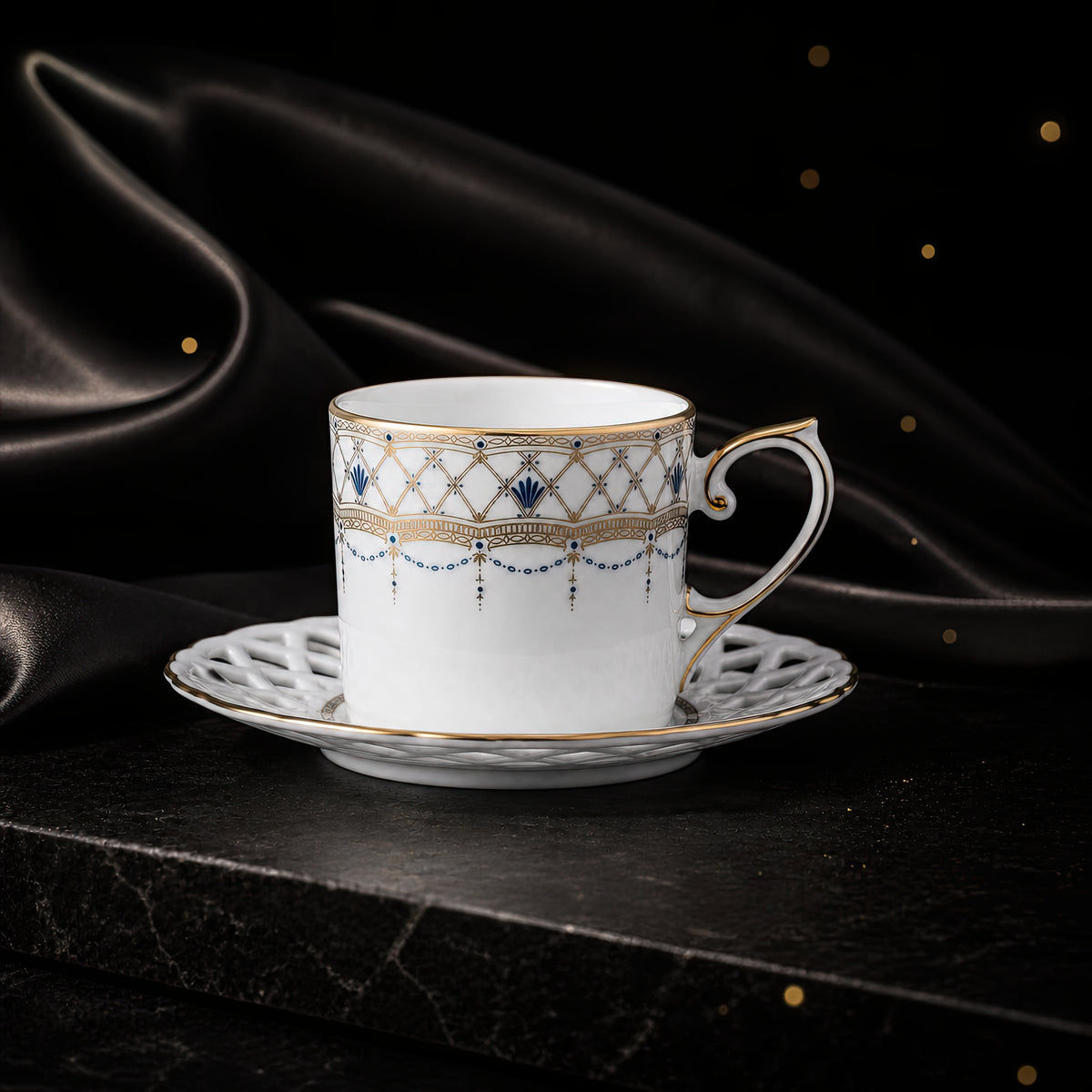 Valesse Azure Coffee Cup & Saucer — 160 ml, image 8