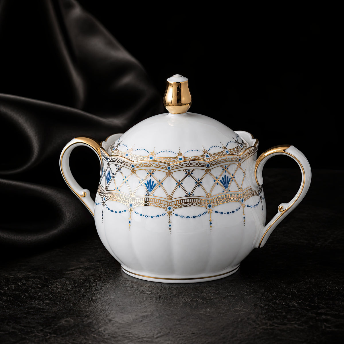 Valesse Azure Sugar Bowl — 13 cm, image 2