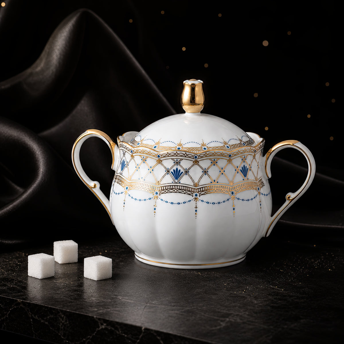 Valesse Azure Sugar Bowl — 13 cm, image 3