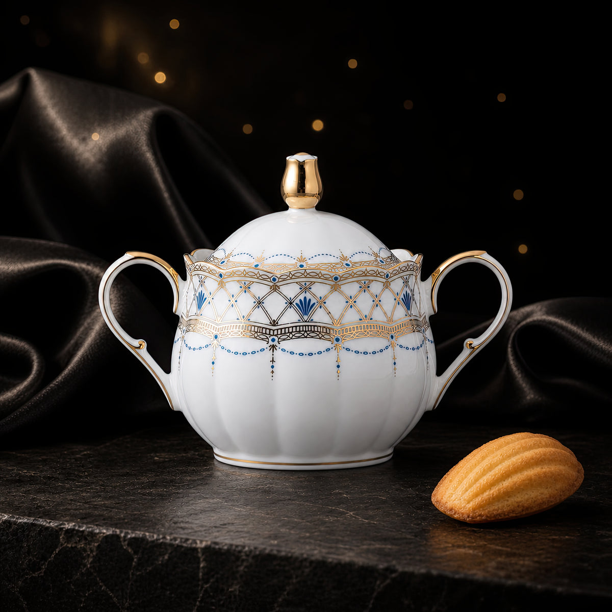 Valesse Azure Sugar Bowl — 13 cm, image 5