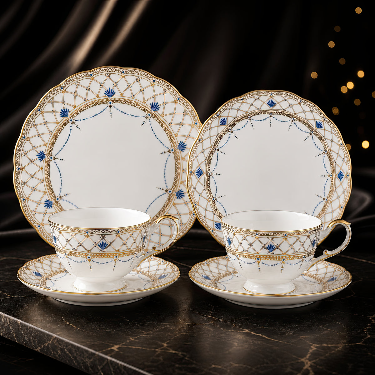 Valesse Azure Tea & Dessert Set for Two — 210 ml, image 1