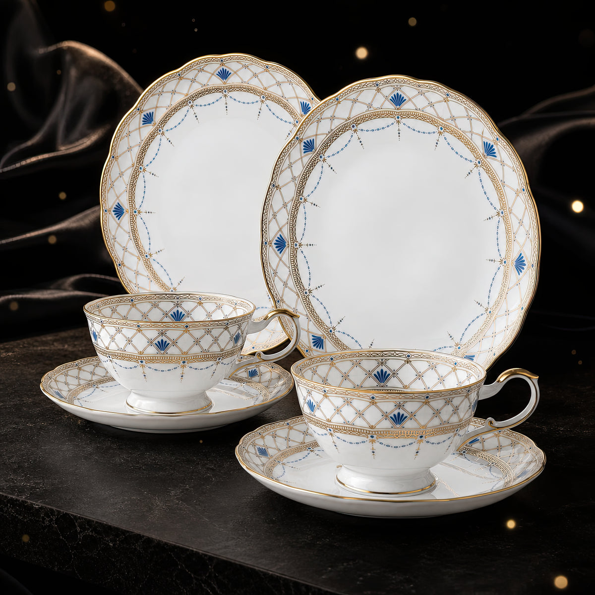 Valesse Azure Tea & Dessert Set for Two — 210 ml, image 2