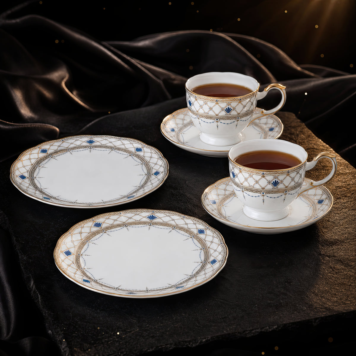 Valesse Azure Tea & Dessert Set for Two — 210 ml, image 3